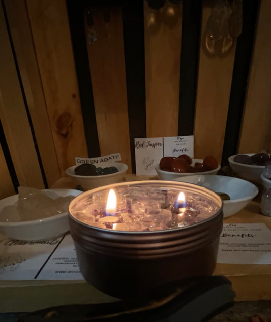 Midnight Magnolias Reflective Crystal Candle